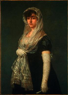 Francisco de Goya Joven dama con mantilla y basquina oil painting image